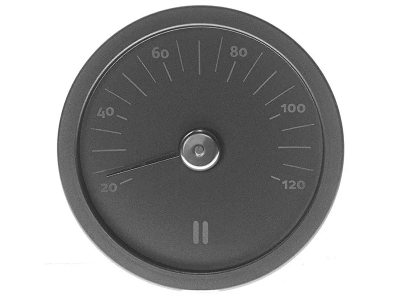 Rento aluminium thermometer rond - Zwart