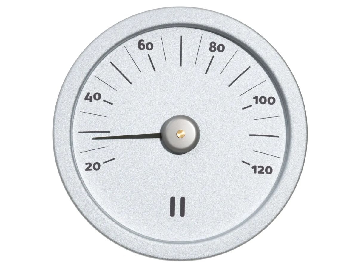 Rento aluminium thermometer rond - Zilver