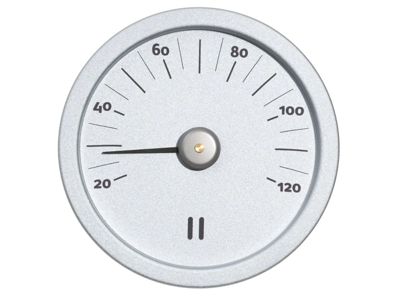 Rento aluminium thermometer rond - Zilver
