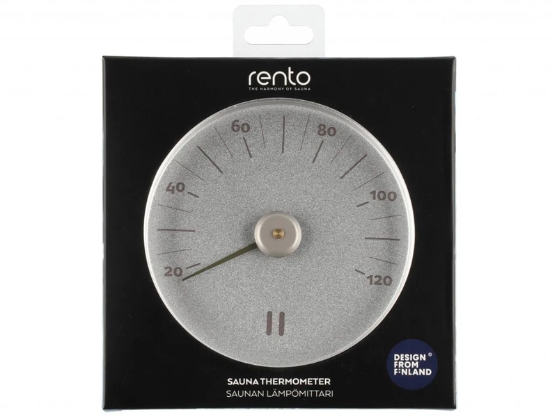 Rento aluminium thermometer rond - Zilver
