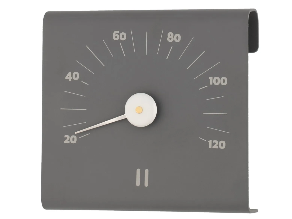 Rento aluminium thermometer vierkant - Grijs