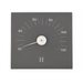 Rento aluminium thermometer vierkant - Grijs