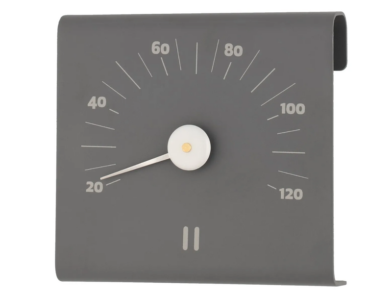 Rento aluminium thermometer vierkant - Grijs