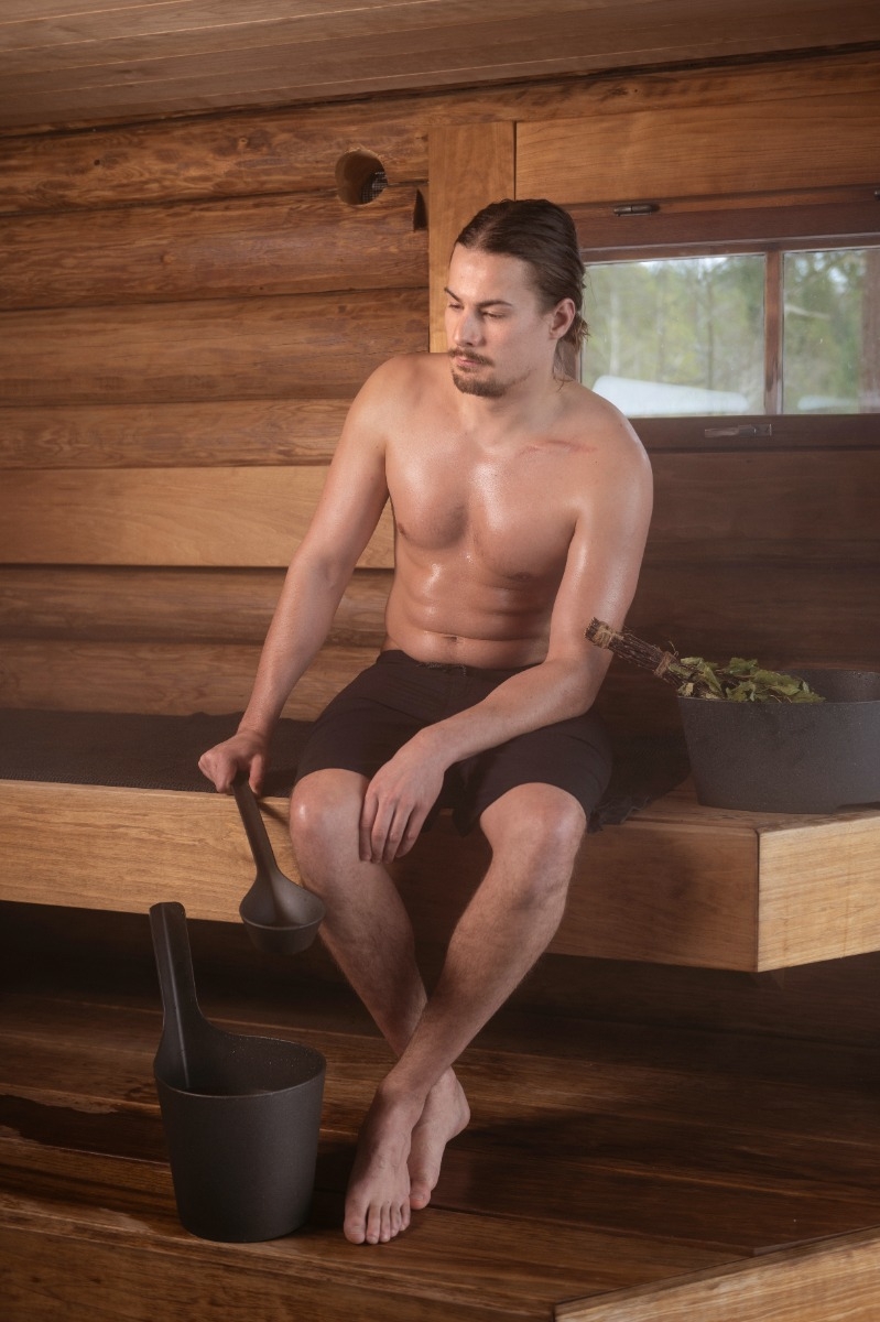 Rento Pisara sauna-emmer - Zwart