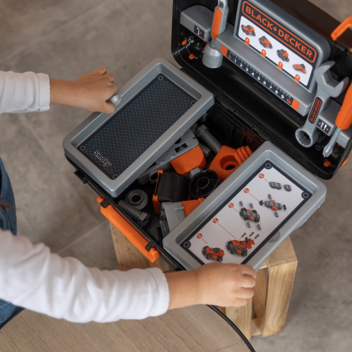 Smoby Black + Decker Bricolo Box speelgoed gereedschapskoffer
