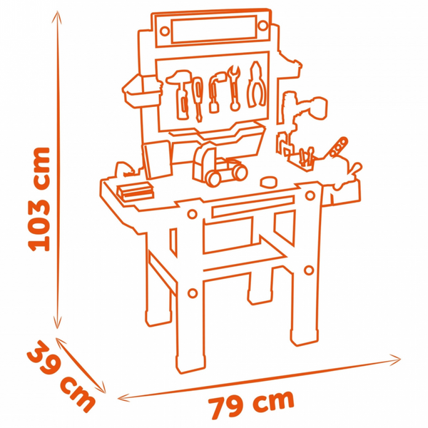 Smoby Black + Decker Bricolo Ultimate speelgoed werkbank