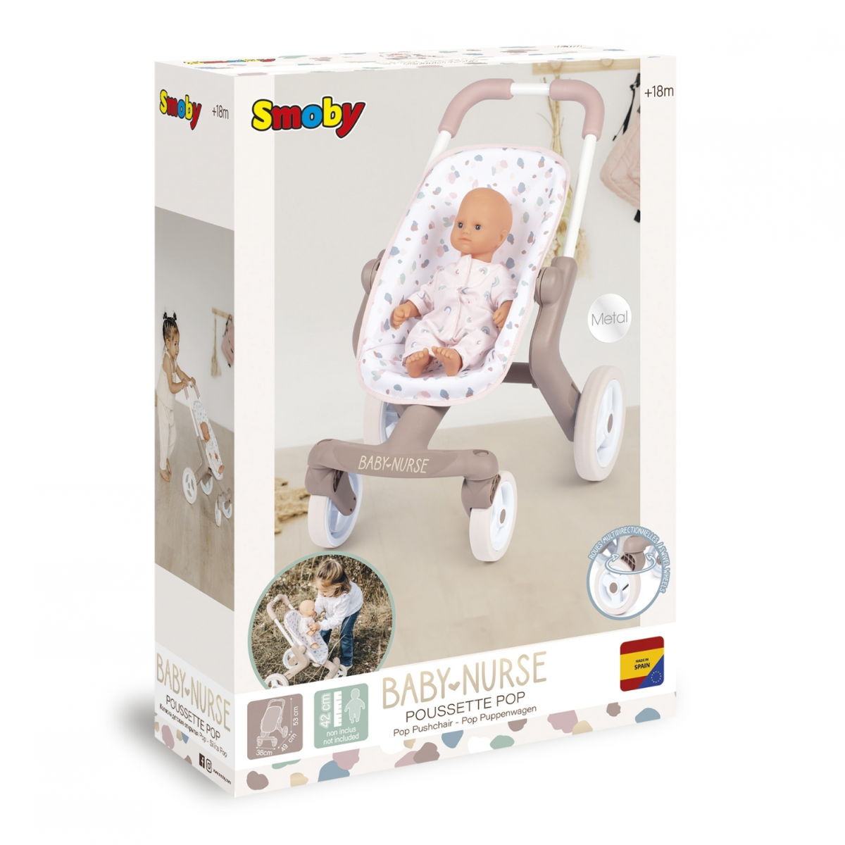 Smoby Baby Nurse pop kinderwagen