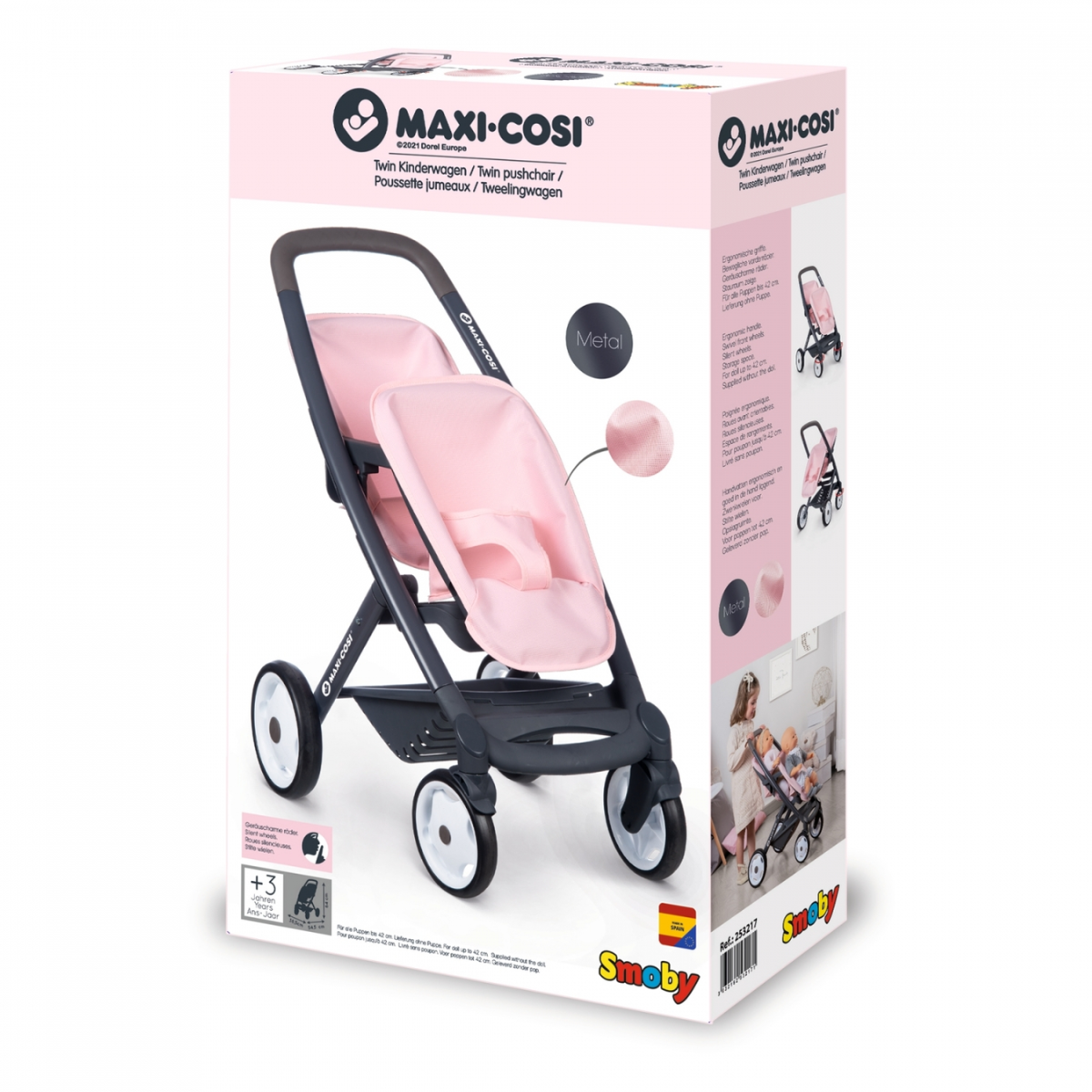 Smoby Maxi Cosi tweeling poppenwagen