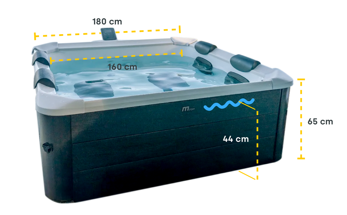 MSpa Oslo Plus frame spa - 6 persoons
maten