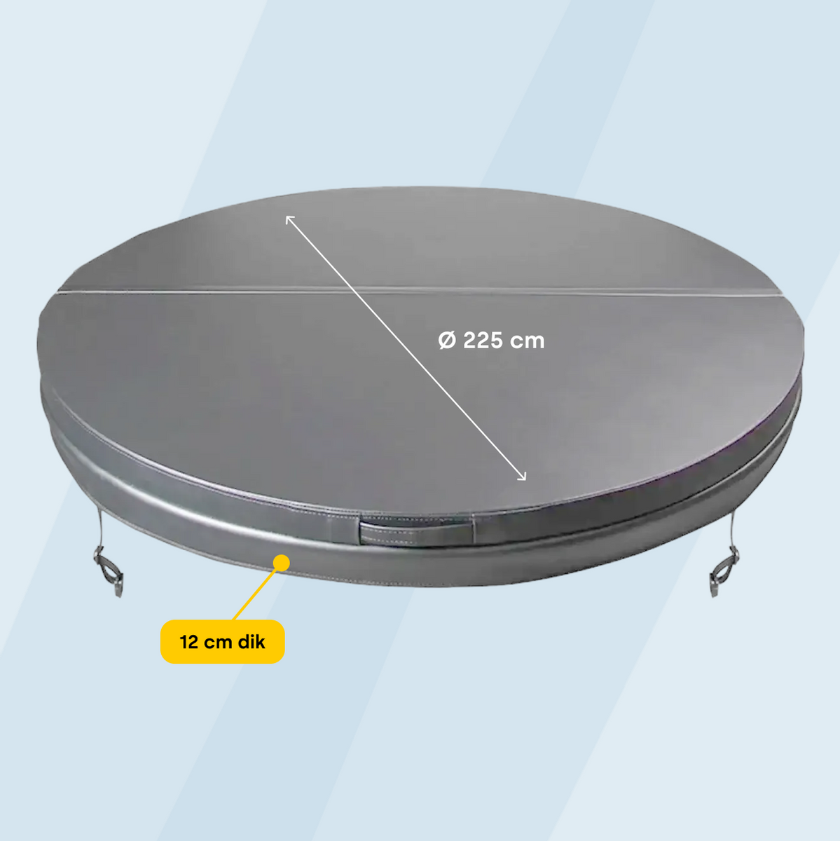 W'eau spa cover ø225 cm - Grijs