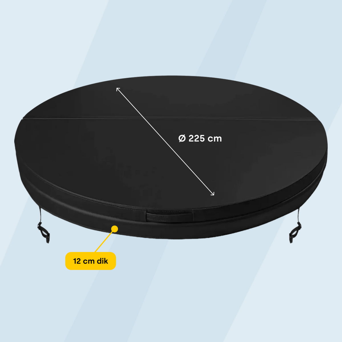 W'eau spa cover ø225 cm - Zwart