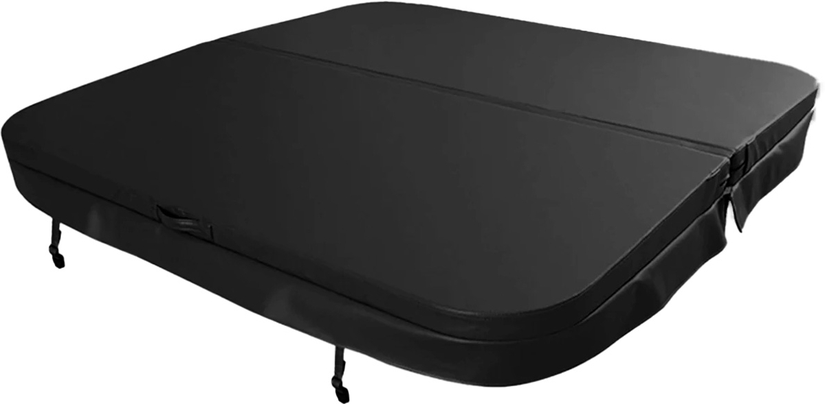 W'eau spa cover 200 x 200 cm - Zwart - Radius 18 cm