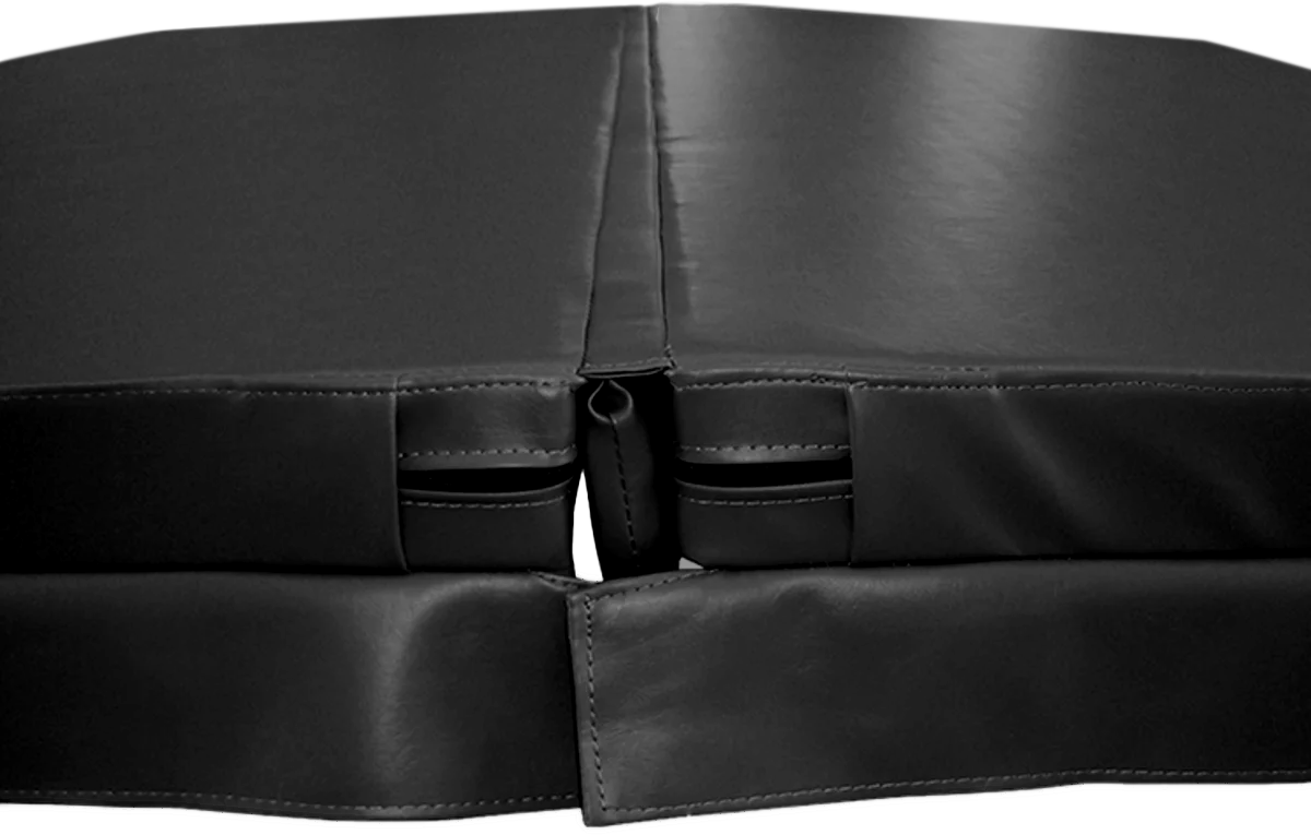 W'eau spa cover 220 x 220 cm - Zwart - Radius 18 cm