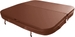 W'eau spa cover 240 x 240 cm - Bruin - Radius 18 cm