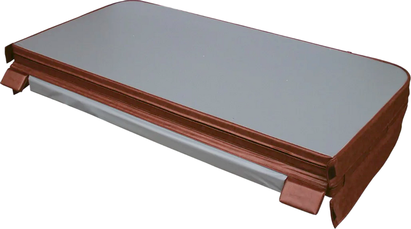 W'eau spa cover 220 x 220 cm - Bruin - Radius 18 cm