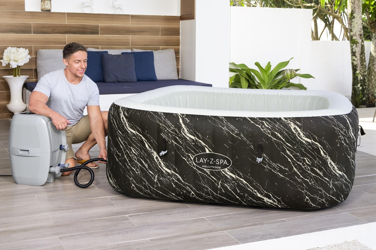Lay-Z Spa Hollywood Airjet opblaasbare spa - Vierkant -  6 persoons