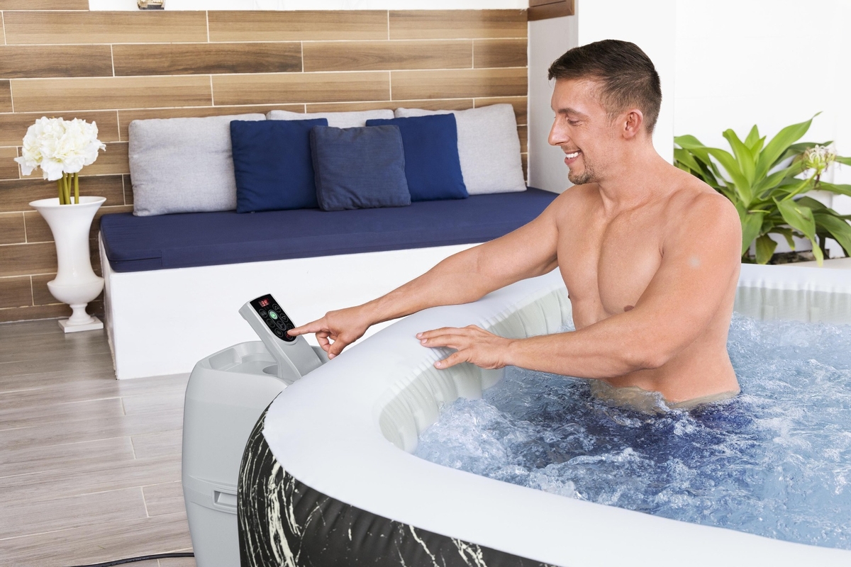 Lay-Z Spa Hollywood Airjet opblaasbare spa - Vierkant -  6 persoons