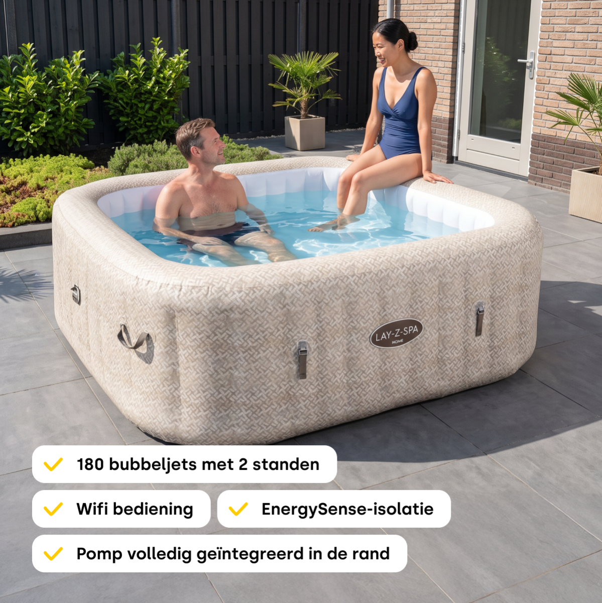 Lay-Z Spa Rome EnergySense Airjet opblaasbare spa - 7 persoons