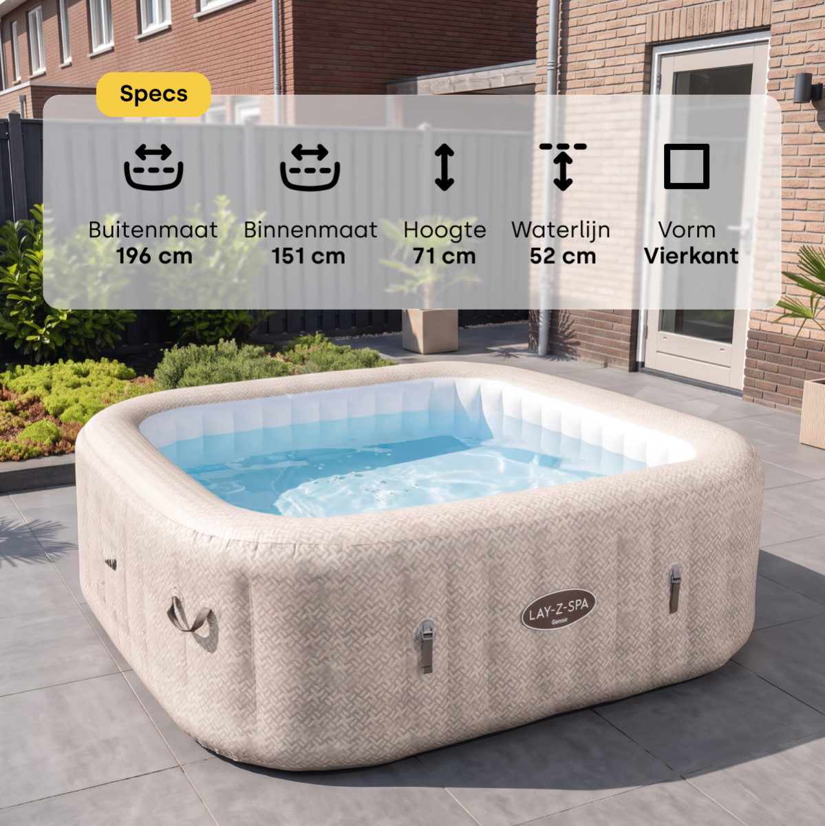 Lay-Z Spa Rome EnergySense Airjet opblaasbare spa - 7 persoons