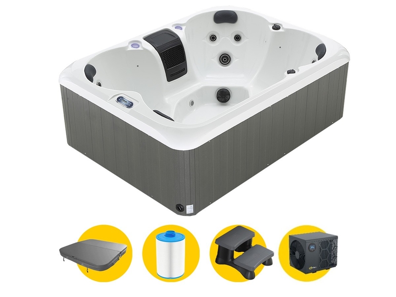 W'eau Como spa met warmtepomp - 4 persoons