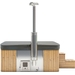 Houtgestookte hottub Intern - vierkant - 5-6 personen - Wit