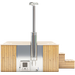 Houtgestookte hottub Intern - vierkant - 5-6 personen - Wit