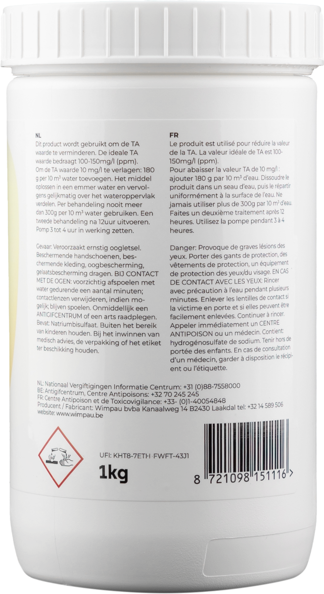 W'eau TA- Alkaliteit 1 kg