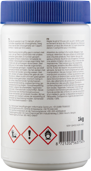 W'eau kleine chloortabletten 20 grams - 1 kg