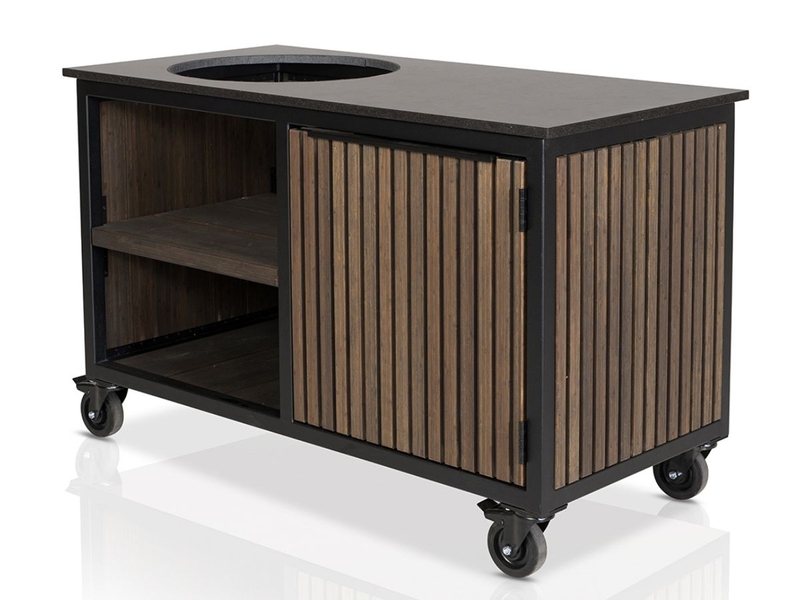 Fraaii Buitenkeuken Bamboo Graphite Rhombus Storage