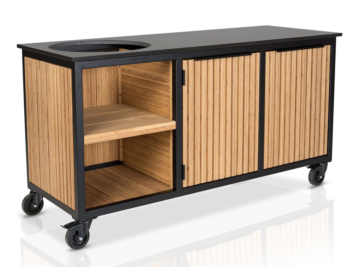 Fraaii Buitenkeuken Bamboo Natural Rhombus Inferno