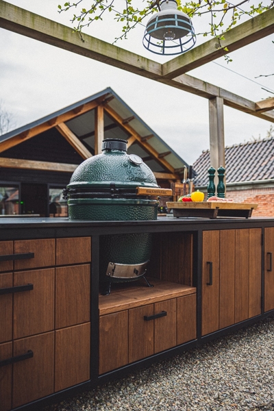 Fraaii Buitenkeuken Bamboo Natural Rhombus Inferno