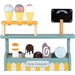 Cub & Co. Ice Cream Shop speelhuis accessoire