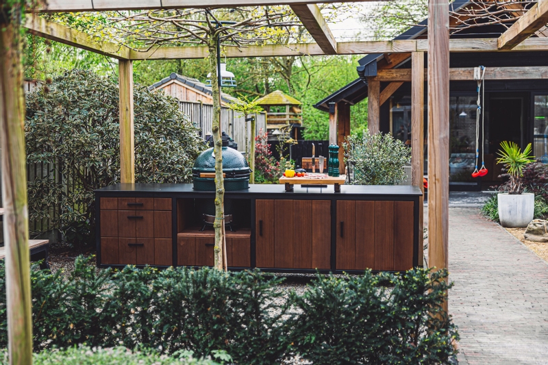 Fraaii Buitenkeuken Bamboo Teak Oil Inferno XL