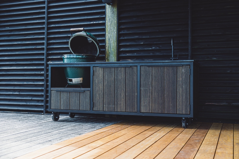 Fraaii Buitenkeuken Bamboo Graphite Inferno