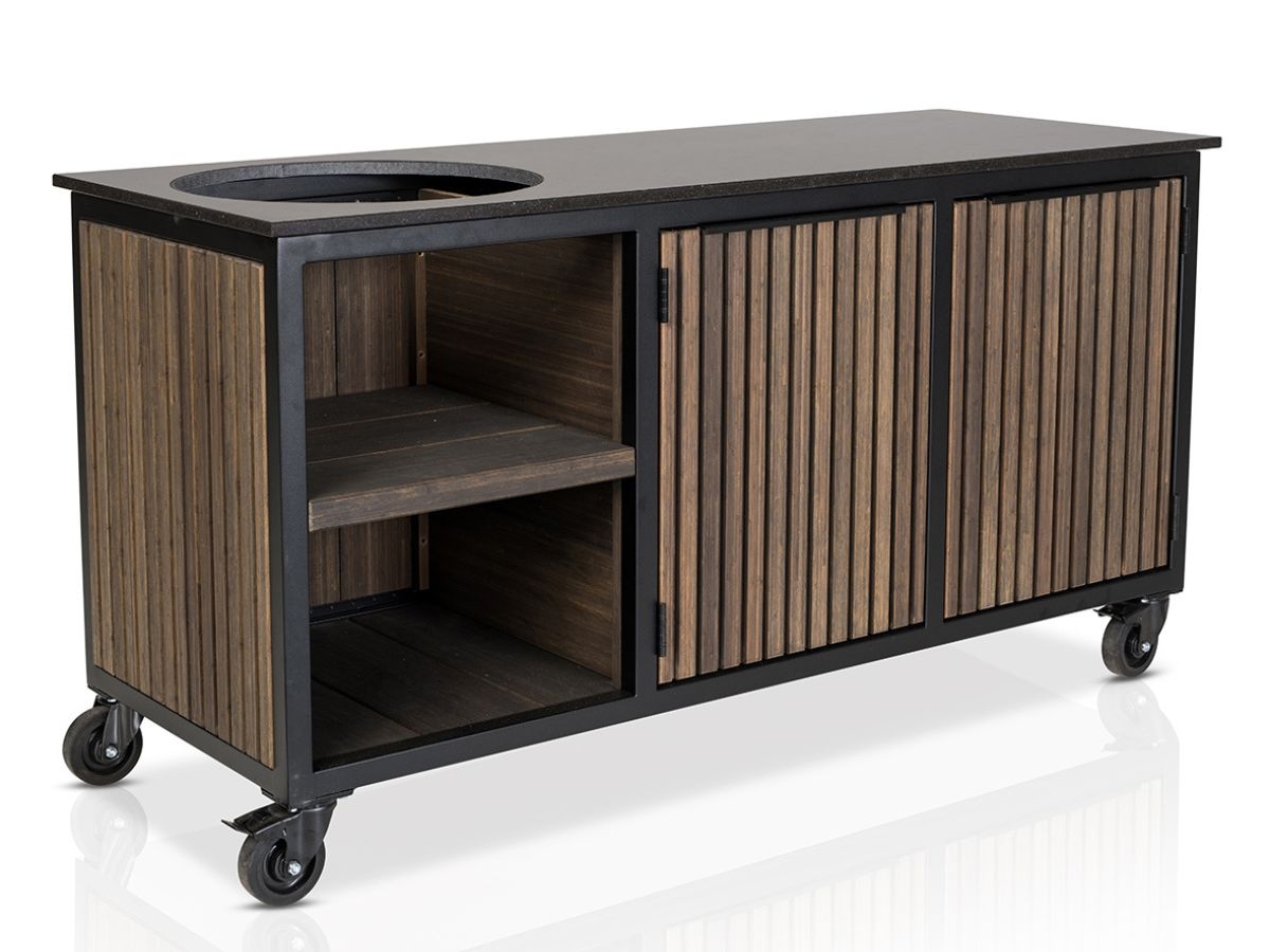 Fraaii Buitenkeuken Bamboo Graphite Rhombus Inferno