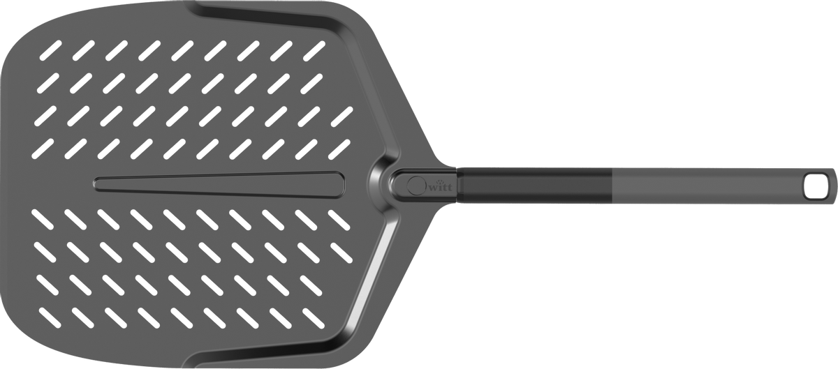 Witt Soft Grip- Black premium pizzachep met gaten - 12 Inch
