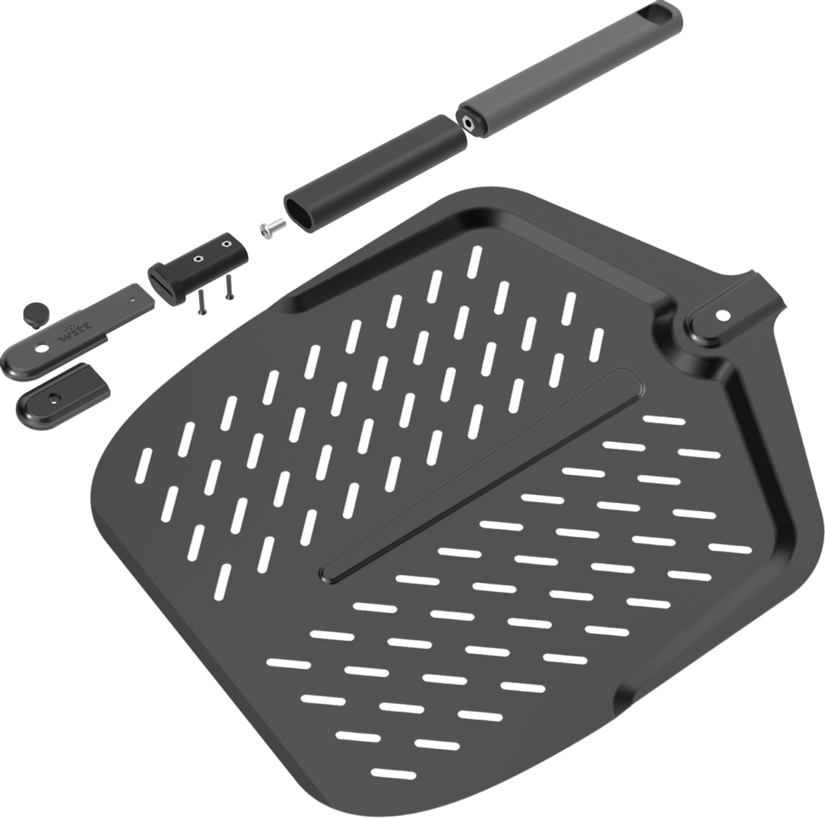 Witt Soft Grip- Black premium pizzachep met gaten - 14 Inch