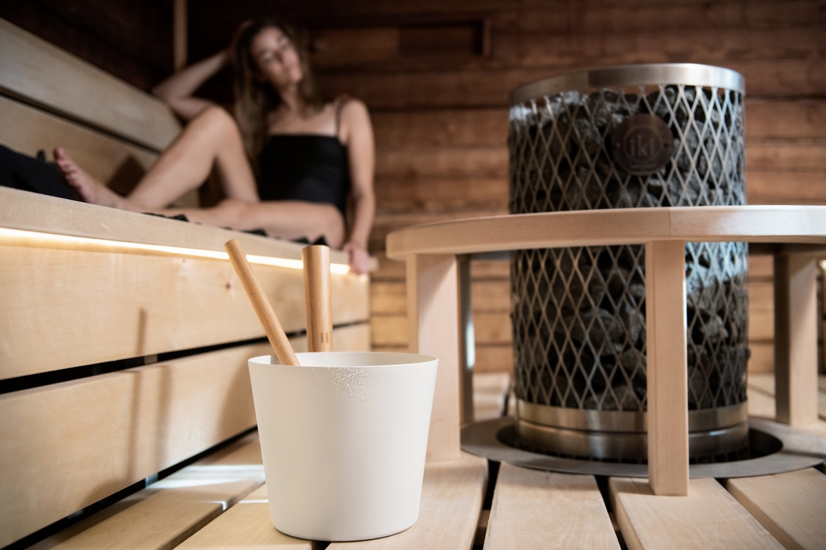 Rento Design sauna-emmer met greep - Wit