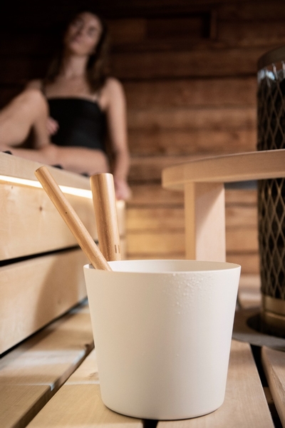 Rento Design sauna-emmer met greep - Wit