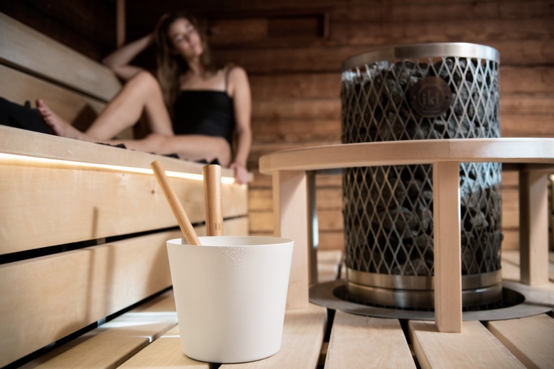 Rento Design sauna-emmer met greep - Wit