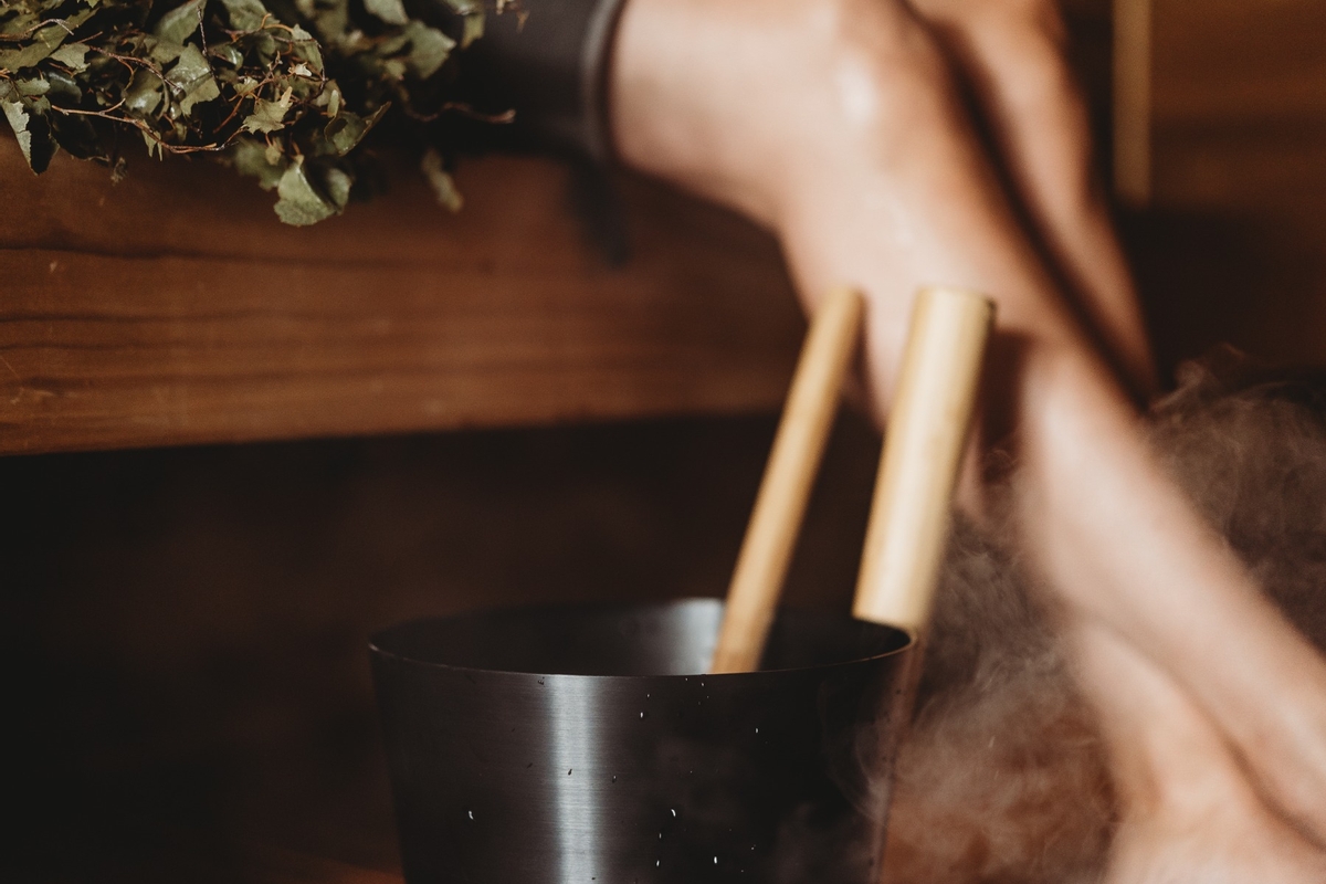 Rento Design sauna-emmer met greep - Zwart