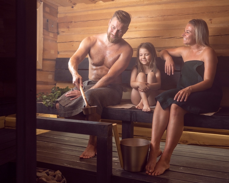 Rento Design sauna-emmer met greep - Champagne