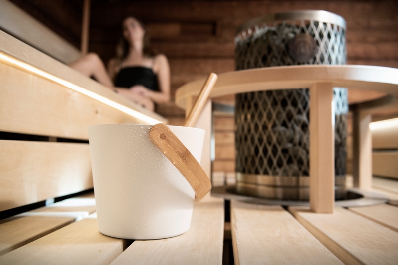 Rento Design sauna-emmer met beugel - Wit