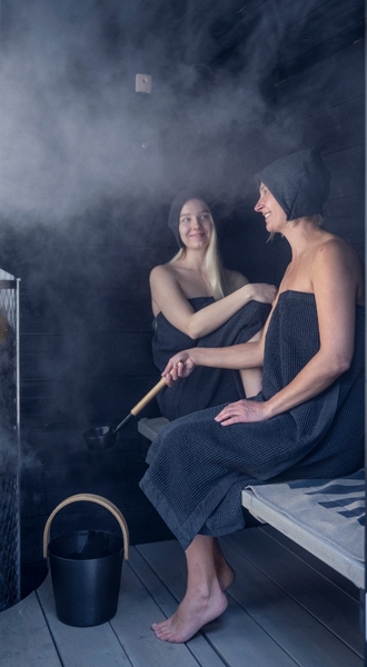 Rento Design sauna-emmer met beugel - Zwart