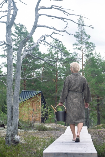 Rento Design sauna-emmer met beugel - Zwart