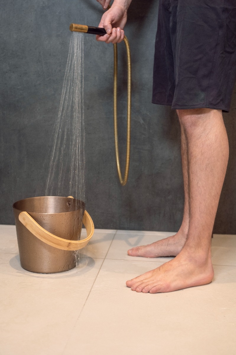 Rento Design sauna-emmer met beugel - Champagne