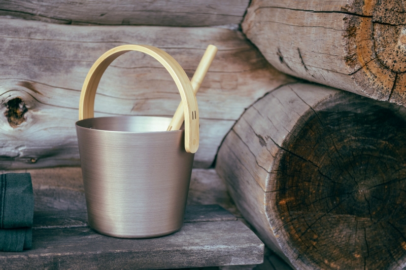 Rento Design sauna-emmer met beugel - Champagne