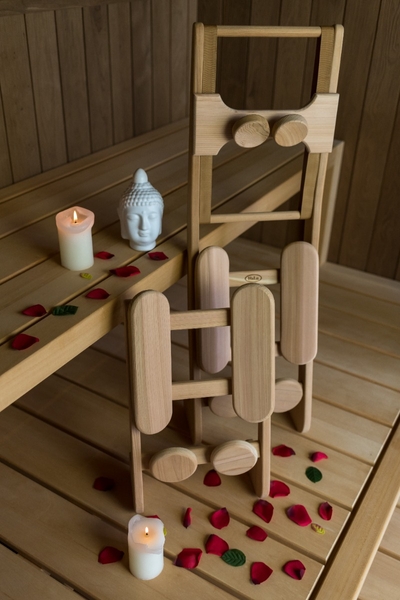 Halu ergonomische lage rugsteun voor sauna - Red Cedar