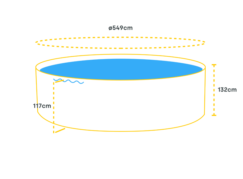 Bestway APX 365 zwembad - 549 x 132 cm - met zandfilterpomp en accessoires