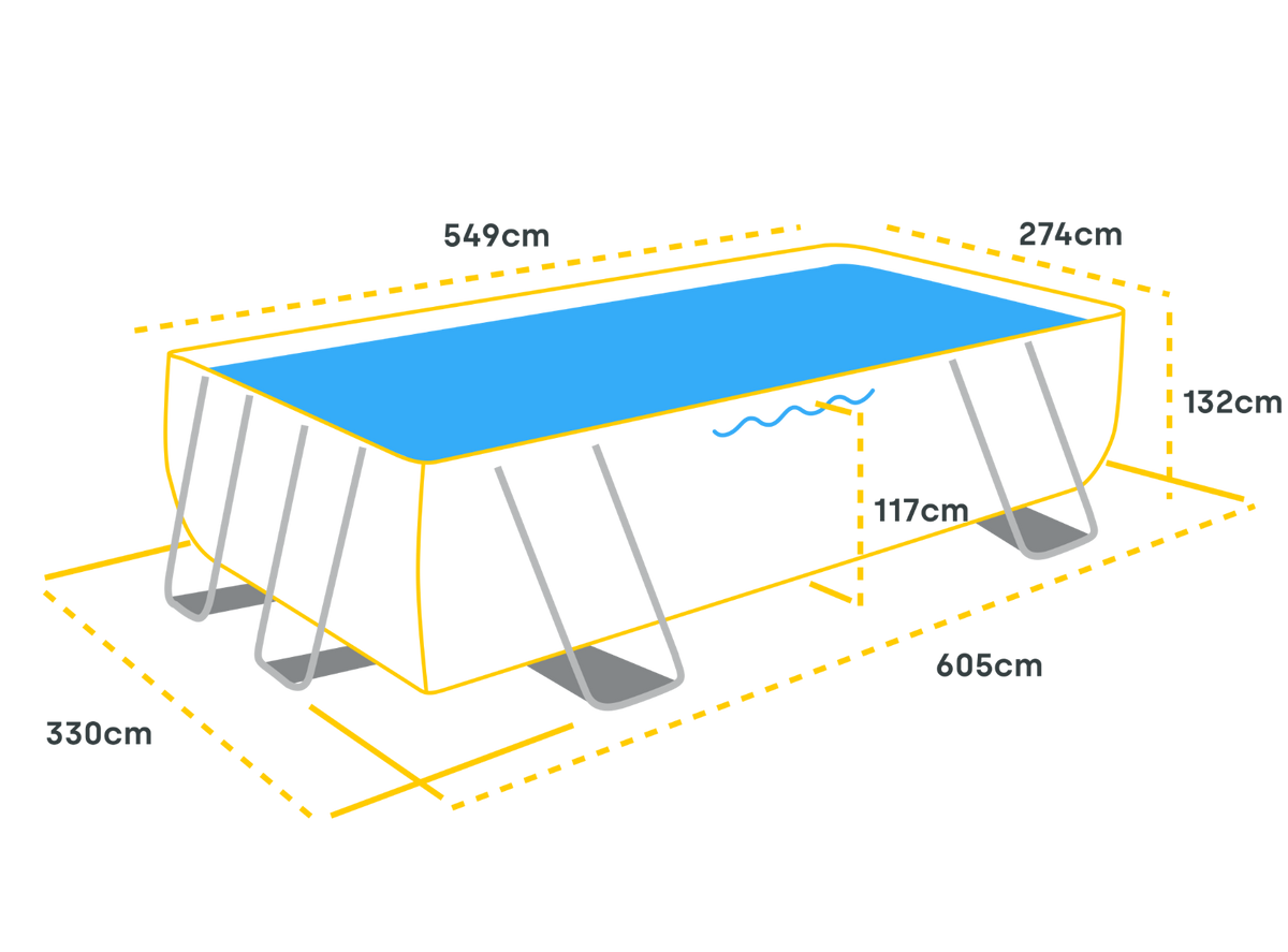 Bestway APX 365 zwembad - 549 x 274 x 132 cm - met zandfilterpomp en accessoires